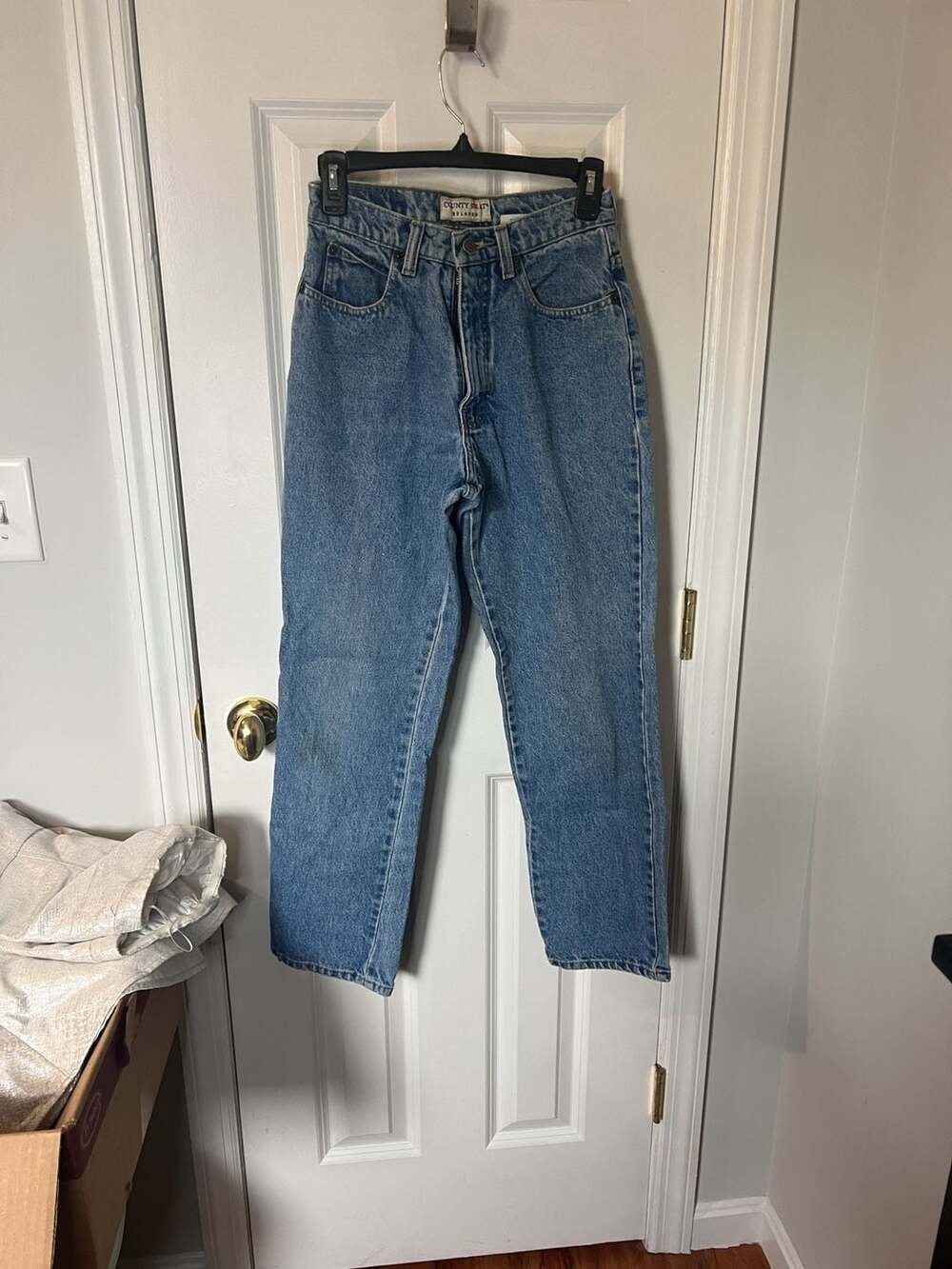 County Seat Relaxed Jeans 5/29 Straight Vintage Blue Denim